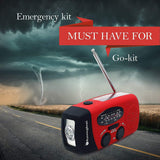 [Upgraded Version] RunningSnail Emergency Hand Crank Self Powered AM/FM NOAA Solar Weather Radio