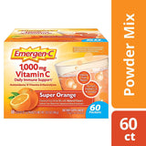 Emergen-C (60 Count, Super Orange Flavor, 2 Month Supply) Dietary Supplement Fizzy Drink Mix with 1000mg Vitamin C, 0.32 Ounce  Caffeine Free