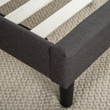 Zinus Shalini Upholstered Diamond Stitched Platform Bed / Mattress Foundation