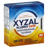 Xyzal Allergy 24 Hour, Allergy Tablet, 80 Count, All Day and Night Relief from Allergy Symptoms Including Sneezing