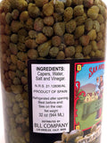 32 Oz Imported Non Pareil Capers in Vinegar and Salt Brine