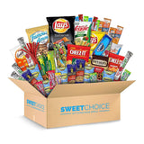 Sweet Choice (40 Count) Ultimate Sampler Mixed Bars, Cookies, Chips, Candy Snacks Box for Office, Meetings, Schools,Friends & Family, Military