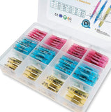 TICONN 6543871333 200PCS Heat Shrink Connectors Kit, Insulated Waterproof Electrical Marine Automotive Wire Crimp Terminals, (3 Colors / 3 Sizes)